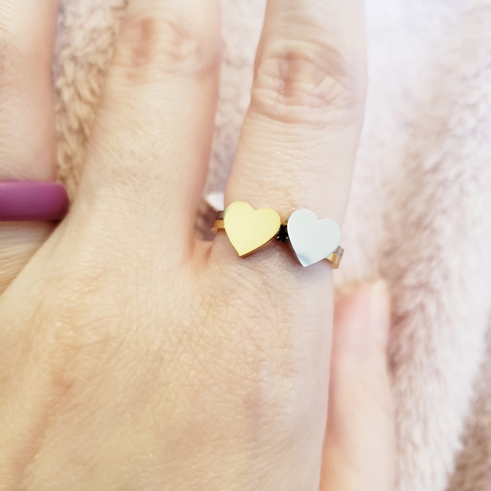 Petite Heart Stackable Stainless Steel Ring - Picture 8 of 9